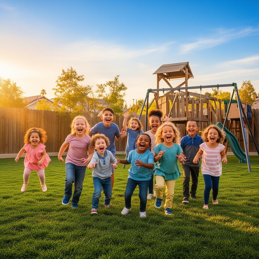 Children playing outside